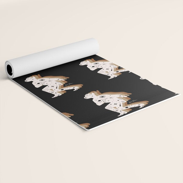 Space Cowboy - Black, white & camel Yoga Mat Gallery Image 2