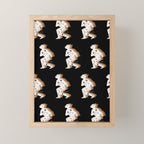 Space Cowboy - Black, white & camel Mini Art Print Gallery Image 1