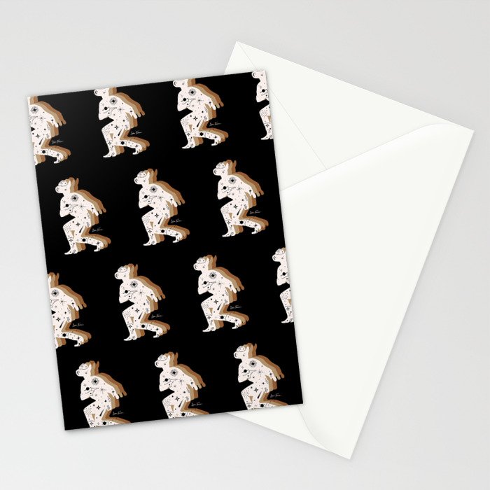 Space Cowboy - Black, white & camel Stationery Card Gallery Image 2