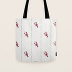 Offset Lobster Pattern Tote Bag Gallery Image 1