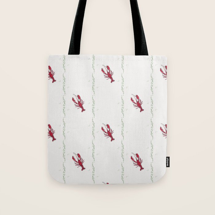 Offset Lobster Pattern Tote Bag Gallery Image 1