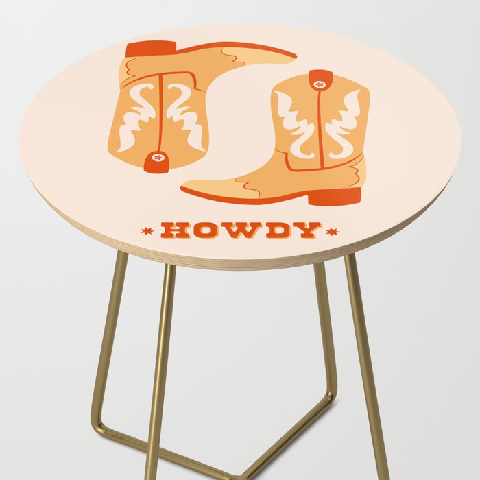 Howdy Cowboy Boots Side Table Gallery Image 2