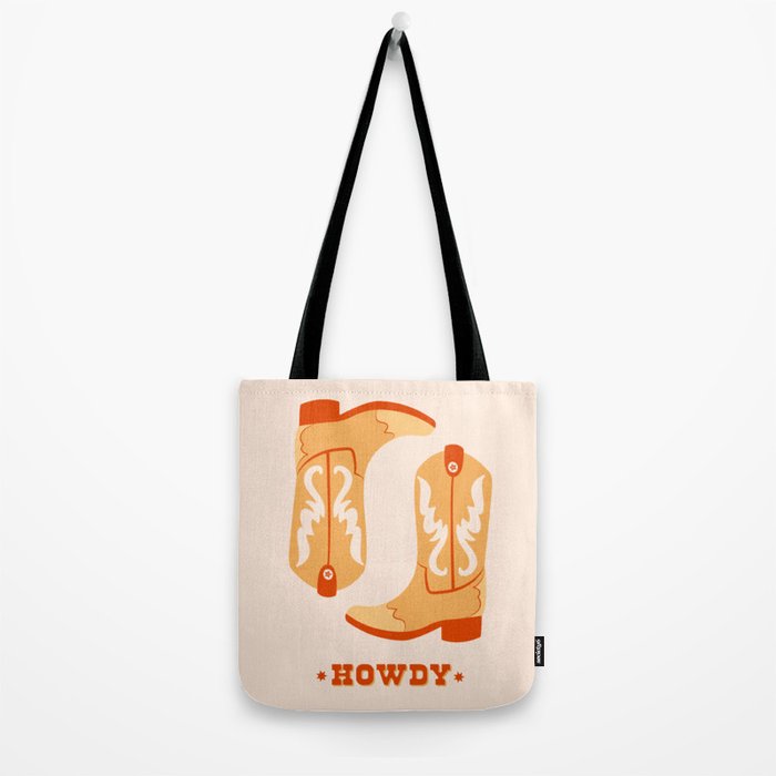Howdy Cowboy Boots Tote Bag Gallery Image 2