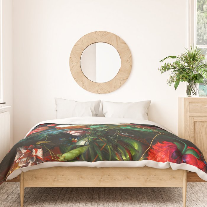 Jan Davidsz de Heem Vase of Flowers Duvet Cover Gallery Image 3