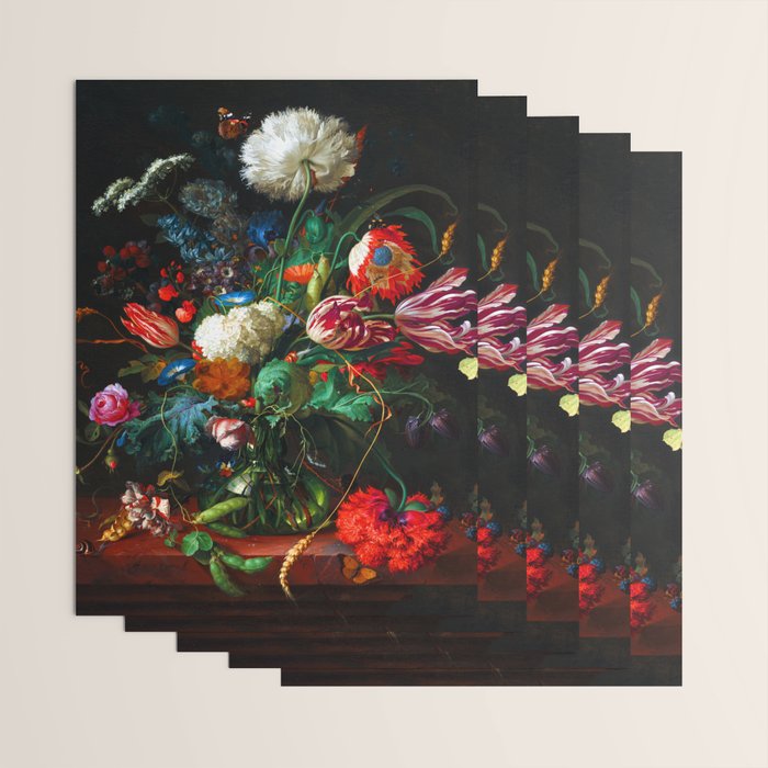 Jan Davidsz de Heem Vase of Flowers Wrapping Paper Gallery Image 3