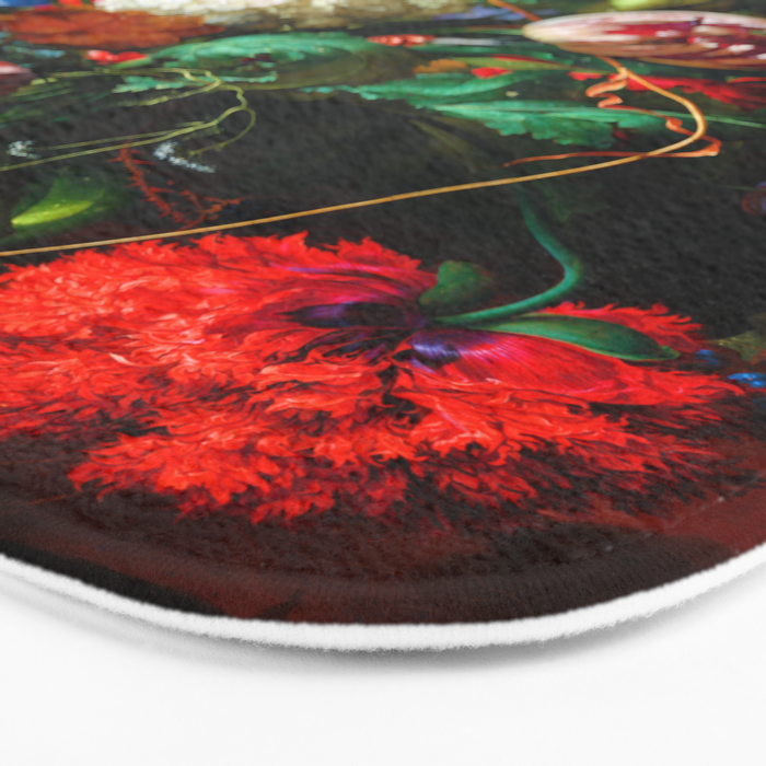 Jan Davidsz de Heem Vase of Flowers Bath Mat Gallery Image 3