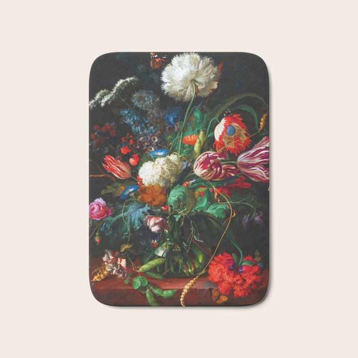 Jan Davidsz de Heem Vase of Flowers Bath Mat Gallery Image 1