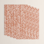 Boho, Abstract, Herringbone, Pattern, Terracotta Wrapping Paper Gallery Image 3