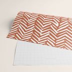 Boho, Abstract, Herringbone, Pattern, Terracotta Wrapping Paper Gallery Image 2
