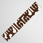 Mid Century Modern Loop Pattern in Dark Chocolate Brown and Cream Table Runner Gallery Image 3
