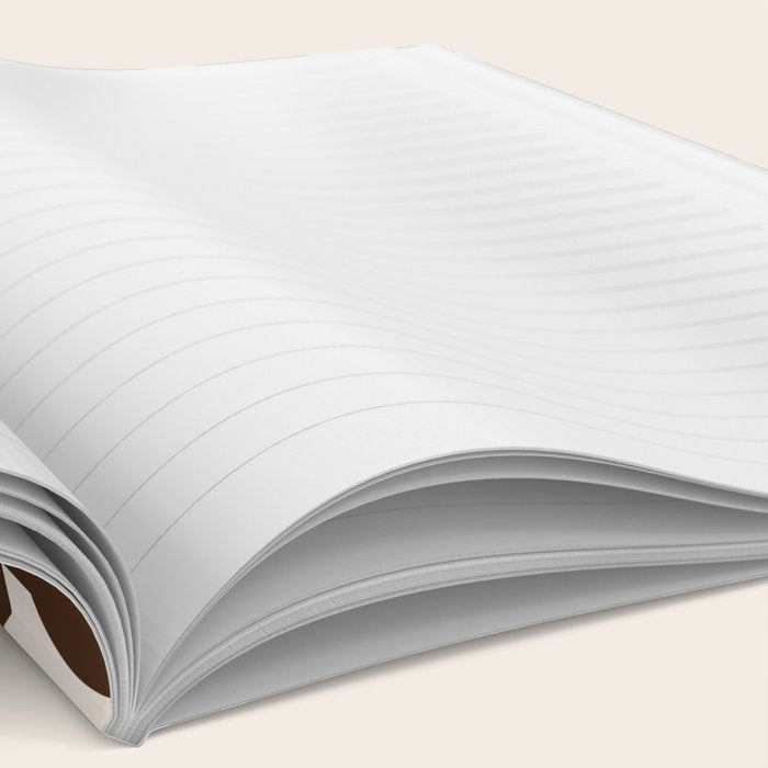 Mid Century Modern Loop Pattern in Dark Chocolate Brown and Cream Notebook Gallery Image 2