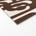 Mid Century Modern Loop Pattern in Dark Chocolate Brown and Cream Welcome Mat Gallery Image 2