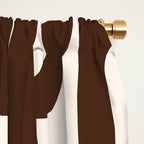 Mid Century Modern Loop Pattern in Dark Chocolate Brown and Cream Window Curtain Gallery Image 2
