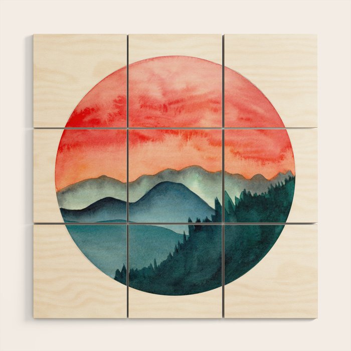 Mini dreamy landscape II Wood Wall Art Gallery Image 1