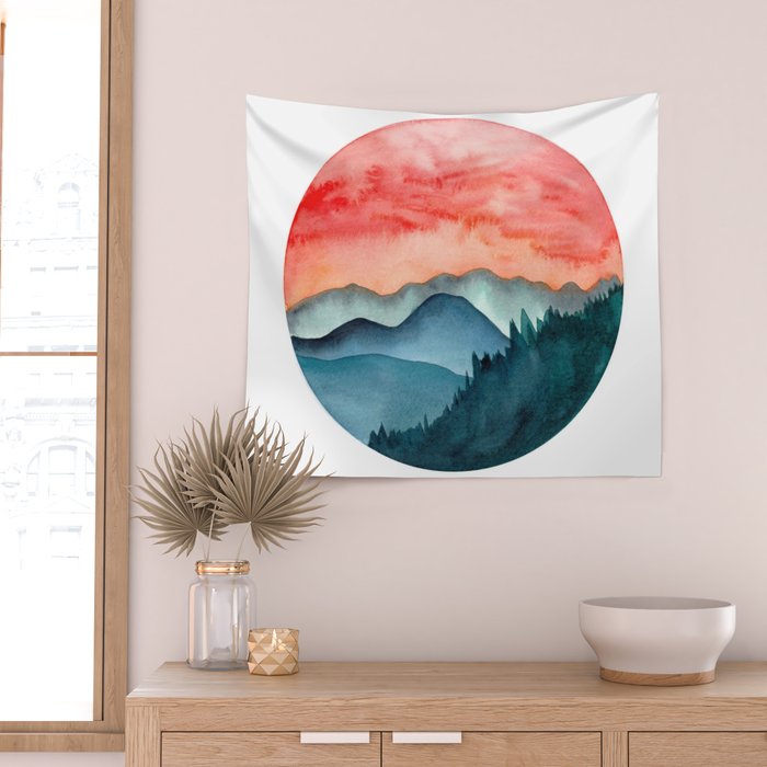 Mini dreamy landscape II Wall Tapestry Gallery Image 2