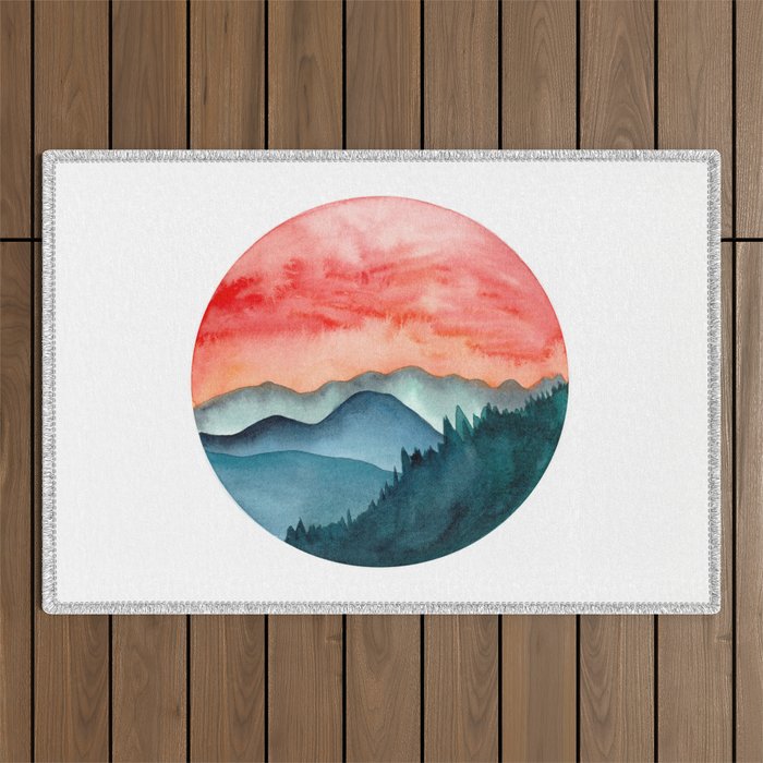 Mini dreamy landscape II Outdoor Rug Gallery Image 1