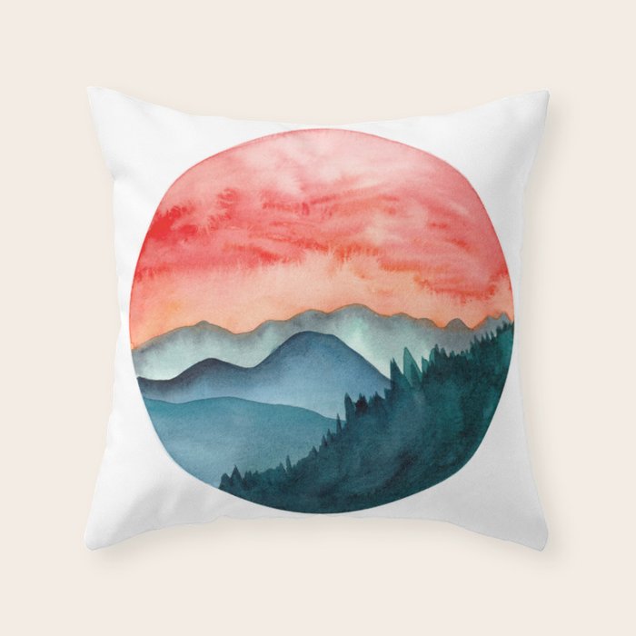 Mini dreamy landscape II Throw Pillow Gallery Image 1