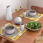 Mid Century Modern Leaves Yellow #society6 #buyart  Placemat Gallery Image 2