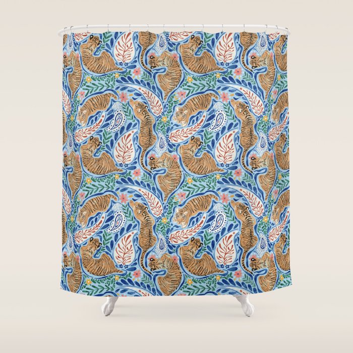 Blue Safari Adventure Shower Curtain Gallery Image 1