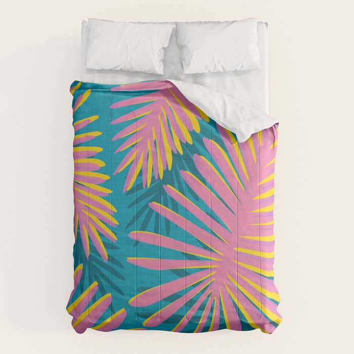 Bright Tropical Palms Comforter Gallery Image 1