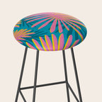 Bright Tropical Palms Stool Gallery Image 2