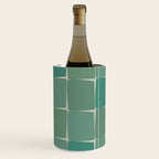Flux Midcentury Modern Check Grid Pattern in Jade Green Wine Chiller Gallery Image 3
