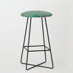 Flux Midcentury Modern Check Grid Pattern in Jade Green Stool Gallery Image 1