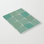 Flux Midcentury Modern Check Grid Pattern in Jade Green Notebook Gallery Image 2