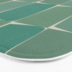 Flux Midcentury Modern Check Grid Pattern in Jade Green Bath Mat Gallery Image 3