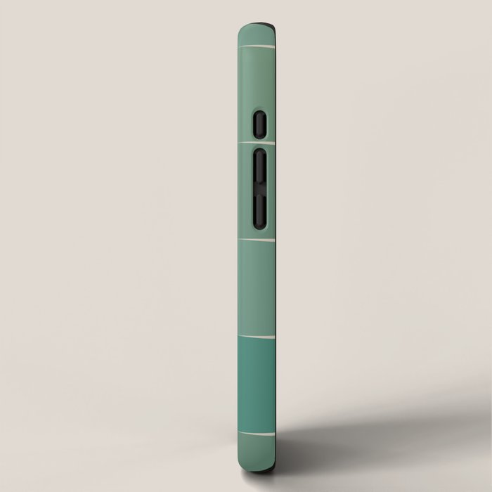 Flux Midcentury Modern Check Grid Pattern in Jade Green iPhone Case Gallery Image 2