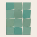 Flux Midcentury Modern Check Grid Pattern in Jade Green Notebook Gallery Image 4