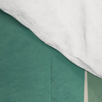 Flux Midcentury Modern Check Grid Pattern in Jade Green Comforter Gallery Image 4