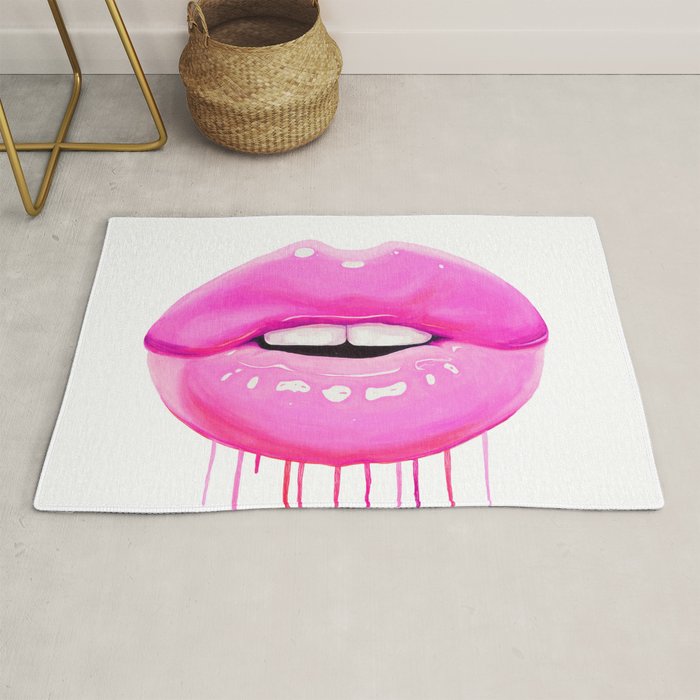 Pink lips Rug Gallery Image 1