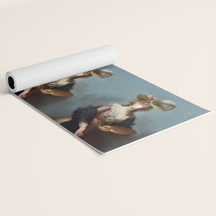 Bubble Gum Diva in a Straw Hat Yoga Mat Gallery Image 2