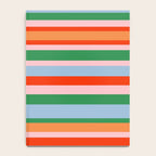 Colorful Stripe Orange, Green, Pale Pink, and Baby Blue Pattern Notebook Gallery Image 4