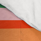 Colorful Stripe Orange, Green, Pale Pink, and Baby Blue Pattern Comforter Gallery Image 4