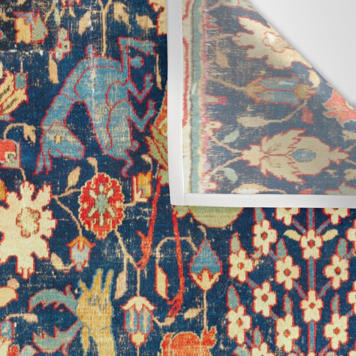 Enchanted Mythical Beasts 17th Century Persian Rug Print Wall Tapestry Gallery Image 3