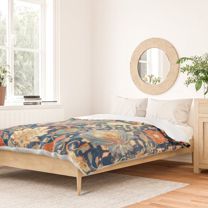 Enchanted Mythical Beasts 17th Century Persian Rug Print Duvet Cover Gallery Image 2