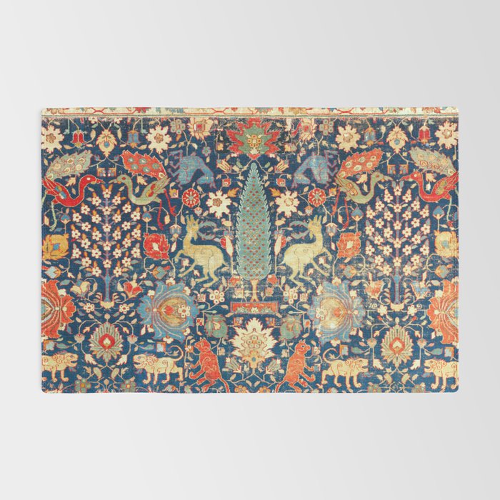 Enchanted Mythical Beasts 17th Century Persian Rug Print Rug Gallery Image 2