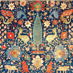 Enchanted Mythical Beasts 17th Century Persian Rug Print Coffee Mug Gallery Image 2