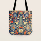 Enchanted Mythical Beasts 17th Century Persian Rug Print Tote Bag Gallery Image 1