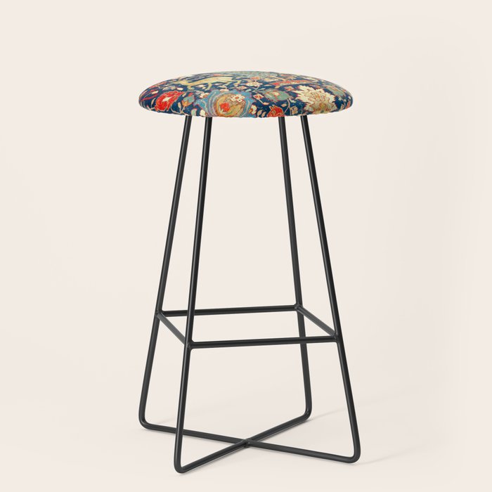 Enchanted Mythical Beasts 17th Century Persian Rug Print Stool Gallery Image 1