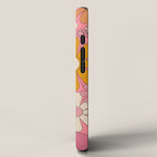 Groovy Pink Retro Garden Flowers 60s 70s Floral Pattern iPhone Case Gallery Image 2