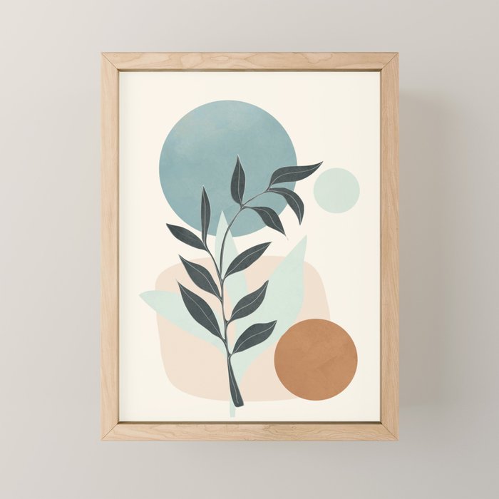 Azzurro Shapes No 53 Mini Art Print Gallery Image 1