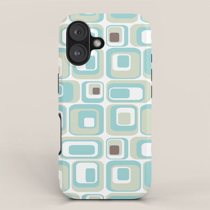 Retro Rectangles Mid Century Modern Geometric Vintage Style iPhone Case Gallery Image 1