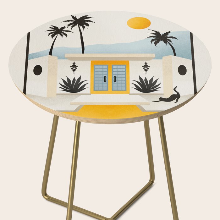Palm Springs Home â Yellow & Blue Side Table Gallery Image 2