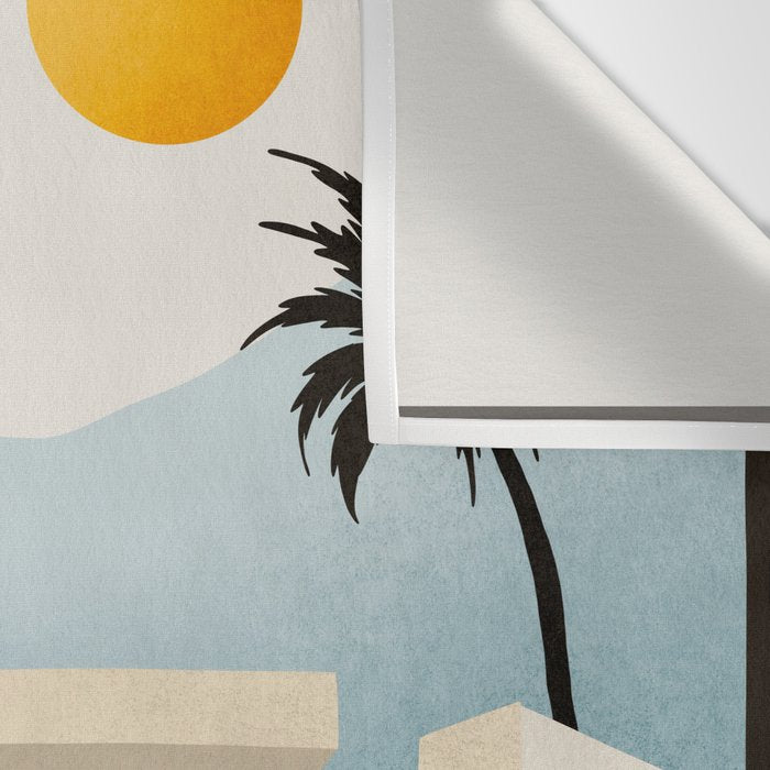 Palm Springs Home â Yellow & Blue Wall Tapestry Gallery Image 3