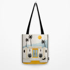 Palm Springs Home â Yellow & Blue Tote Bag Gallery Image 2