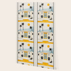 Palm Springs Home â Yellow & Blue Wallpaper Gallery Image 2