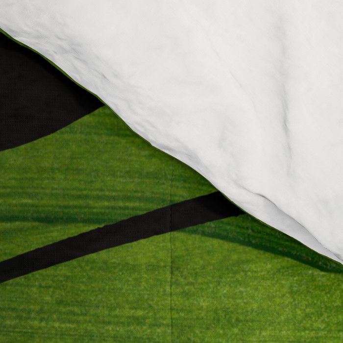 Modern Mid Century Fun Colorful Abstract Minimalist Painting Olive Green Yellow Ochre Buns Comforter Gallery Image 4